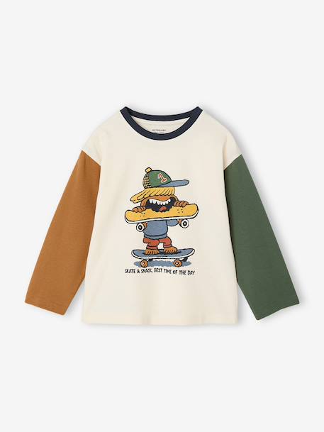Long-sleeved T-shirt for boys ecru 