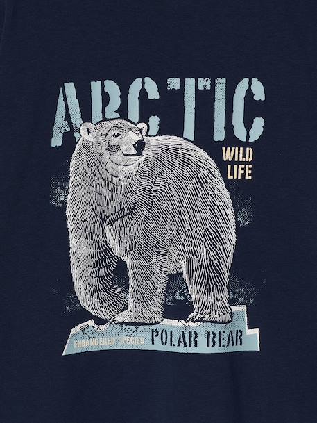 Long-sleeved T-shirt for boys green+navy blue 