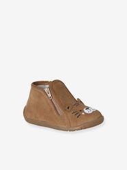 Shoes-Soft leather baby slippers with zip