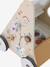 Wooden Walker with Brakes - Wood FSC® Certified caramel+rose+WHITE MEDIUM SOLID WITH DESIGN+wood 