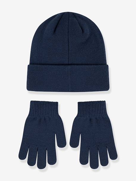 Hat and gloves set LEVI'S navy blue 