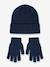 Hat and gloves set LEVI'S navy blue 