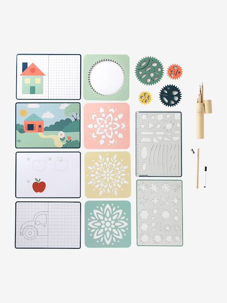 FSC 100% wooden drawing set multicoloured 