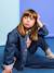 Denim jacket with corduroy collar for girls medium blue 