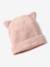 Hat, snood and mitten set for girls sand beige 