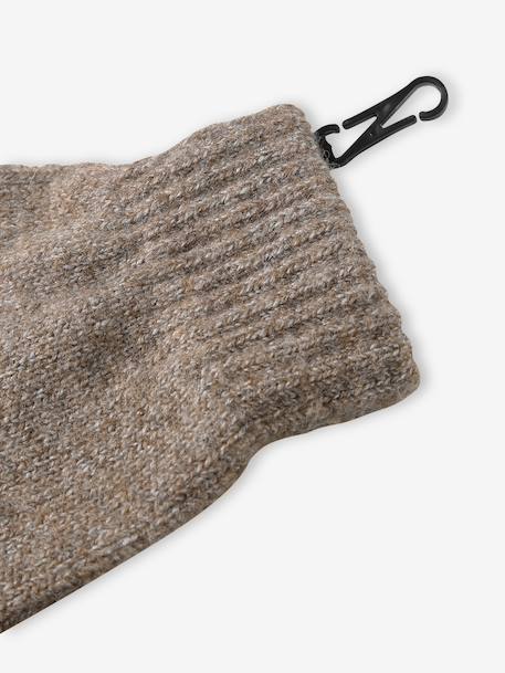 Hat, snood and gloves set for boys taupe 