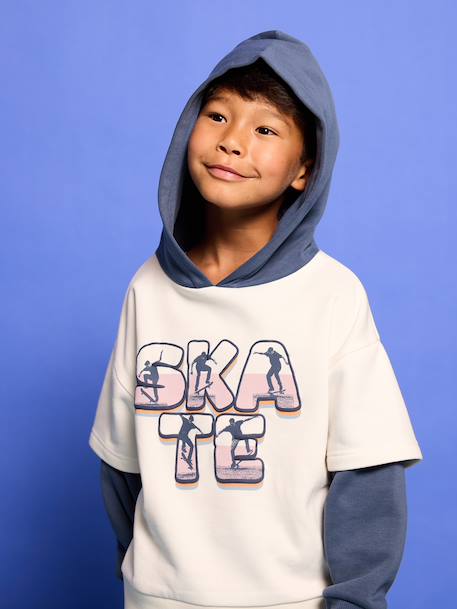 Hooded sweatshirt for boys ecru 