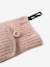 Hat, snood and mitten set for girls sand beige 