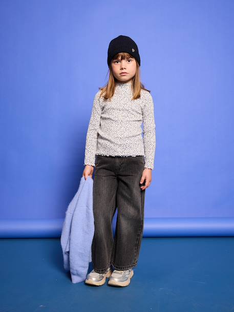 Wide-Leg MorphologiK Jeans for Girls, Medium Hip deep blue+denim grey+light blue+medium blue 