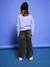 Button-through cardigan with long sleeves for girls blue+bordeaux red+rose 