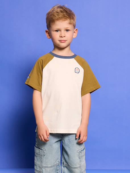 Short-sleeved T-shirt for boys khaki 
