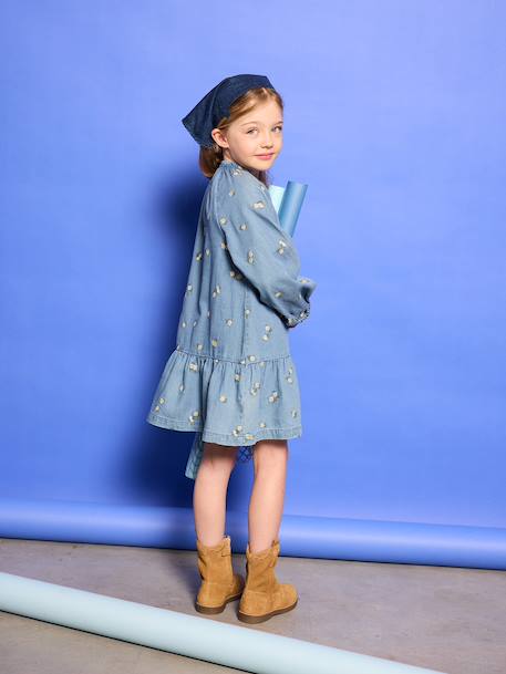 Dress for girls denim blue 