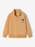 Sweatshirt with trucker collar for boys peacock blue+yellow 