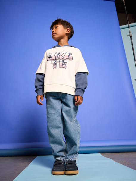 Hooded sweatshirt for boys ecru 