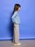 Wide-leg trousers for girls lilac 