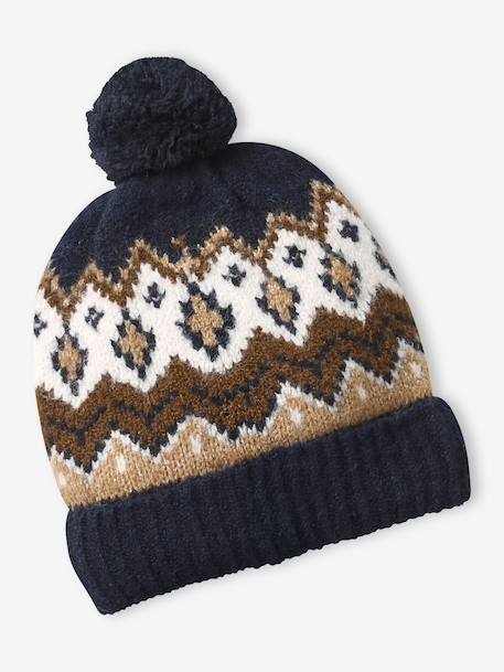 Hat, snood and gloves set for boys mocha 