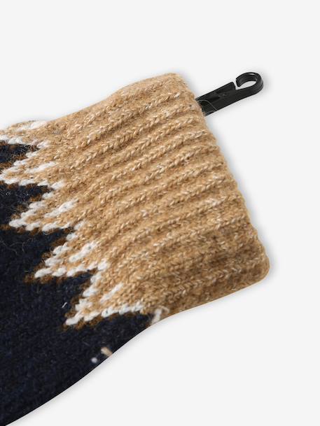 Hat, snood and gloves set for boys mocha 