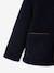 Hooded coat for girls camel+navy blue 