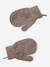 Hat, snood and gloves set for boys taupe 