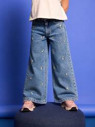 -Embroidered Susan wide-leg jeans for girls
