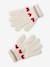 Girls' hat, snood and mittens set ecru 