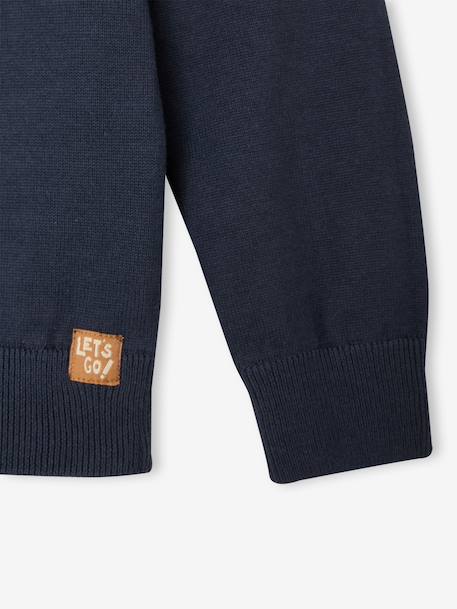 Customisable crew neck sweatshirt for boys navy blue 