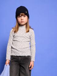 -Long-sleeved roll-neck top for girls