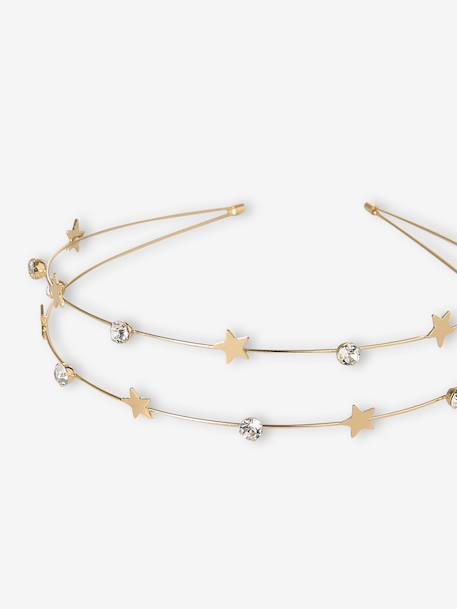 Metal headband for girls gold 