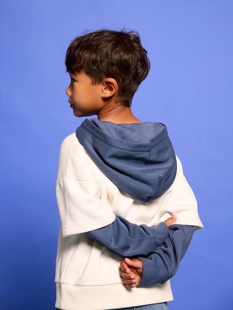 Hooded sweatshirt for boys ecru 
