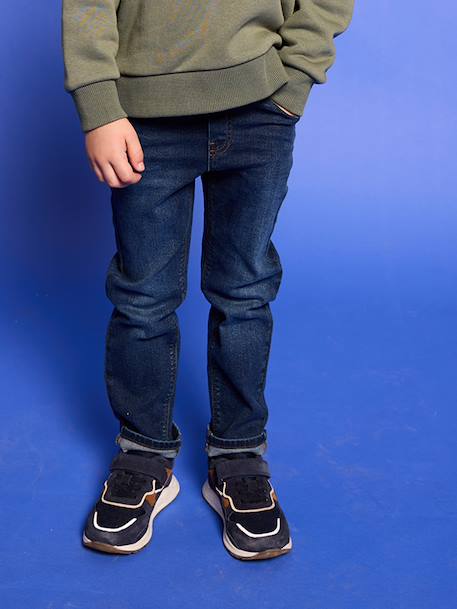 Pack of 2 Slim Leg Jeans with Elasticated, Adjustable Waist denim grey+double stone+stone 