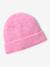 Knitted hat and snood set for girls fuchsia 