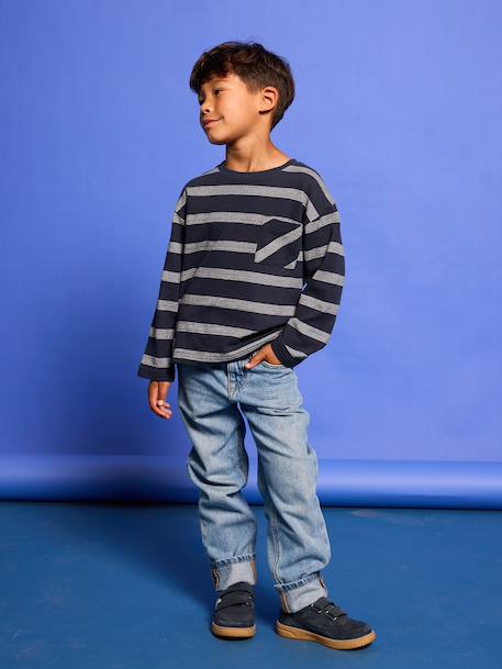 Straight Leg Jeans with Turn-Ups for Boys brut denim+stone 