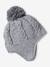 Baby hat, snood and mittens set marl grey 
