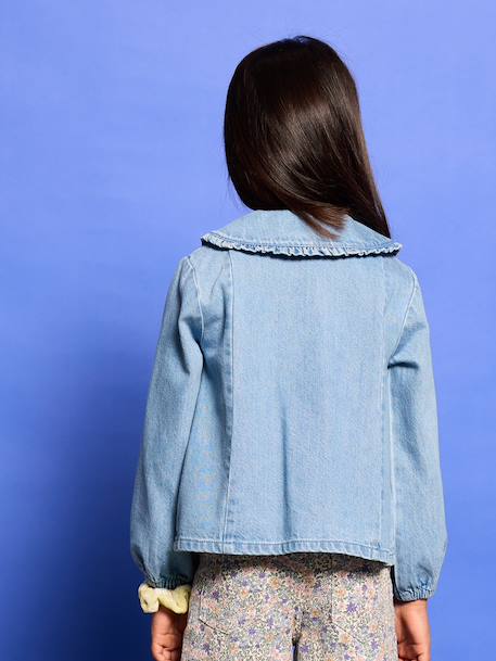 Denim shirt with long sleeves for girls double stone 