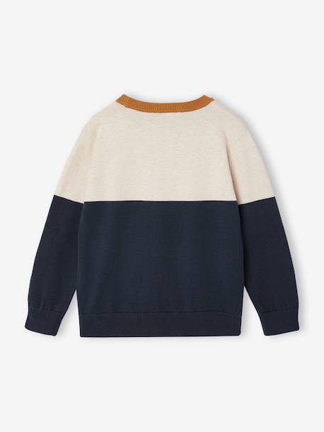 Customisable crew neck sweatshirt for boys navy blue 