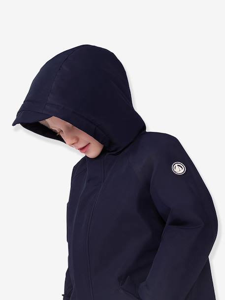 Mid-length parka for kids by PETIT BATEAU navy blue 