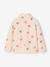 Fleece sweatshirt with zip fastening for girls vanilla 