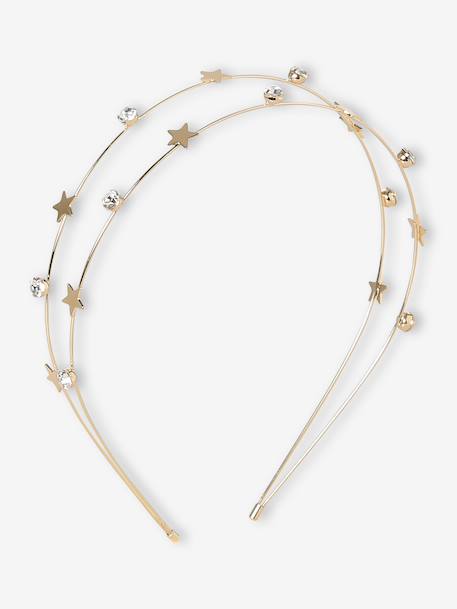 Metal headband for girls gold 