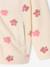 Fleece sweatshirt with zip fastening for girls vanilla 