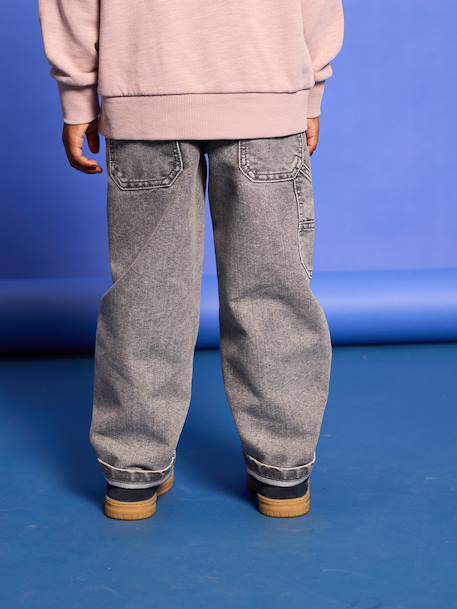 Cargo jeans for boys brut denim+denim grey 