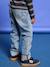 Straight Leg Jeans with Turn-Ups for Boys brut denim+stone 