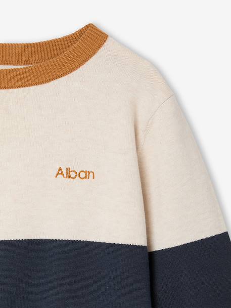 Customisable crew neck sweatshirt for boys navy blue 