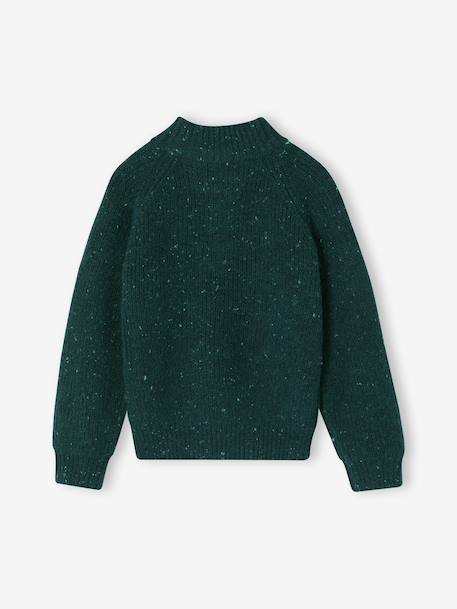 High neck jumper for boys marl blue 