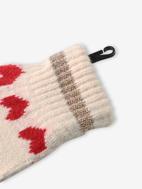 Girls' hat, snood and mittens set ecru 