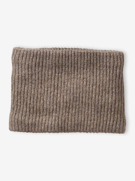 Hat, snood and gloves set for boys taupe 