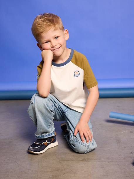 Short-sleeved T-shirt for boys khaki 