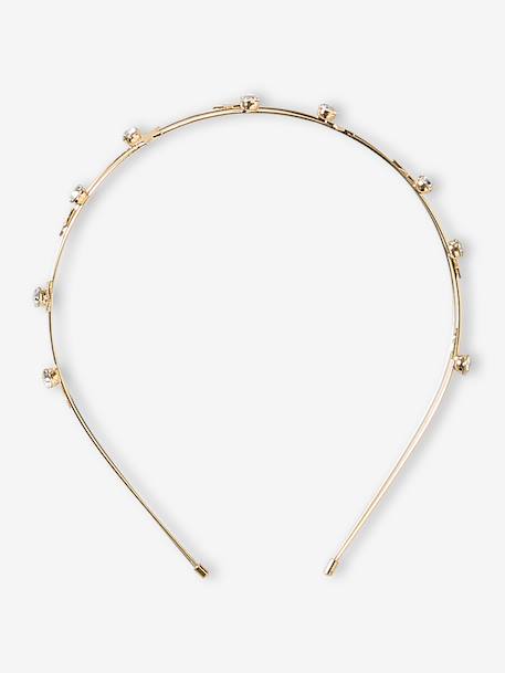 Metal headband for girls gold 