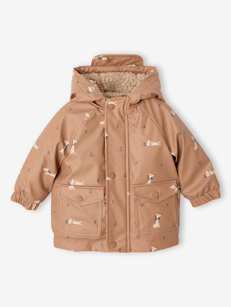 Sherpa-Lined Hooded Raincoat for Babies hazel+olive 