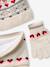 Girls' hat, snood and mittens set ecru 