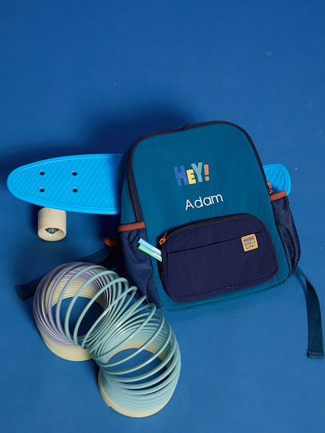 Customisable backpack for boys dark green 